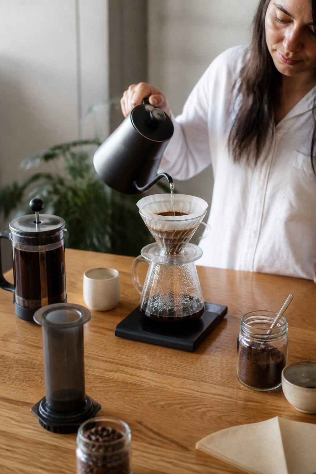 About : Brewing Methods: pour-over, French press, AeroPress and more