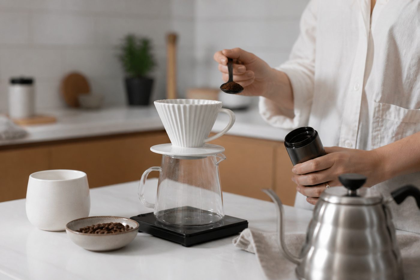 Setting your dose and ratio : Pour-Over Coffee at Home: A Step-by-Step Method
