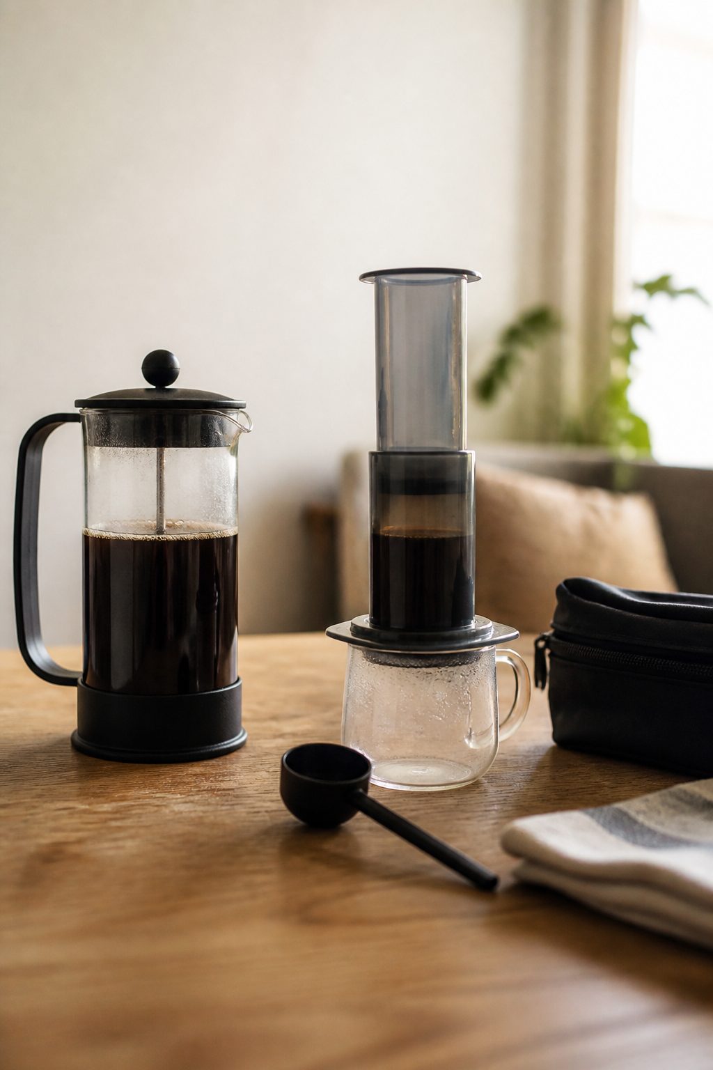 Time, cleanup and portability : French Press vs AeroPress: Choosing the Right Method